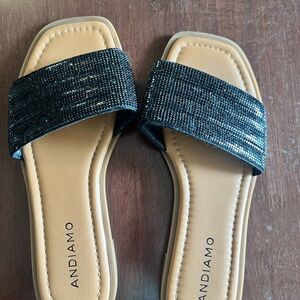 Black Slide Sandals for Women